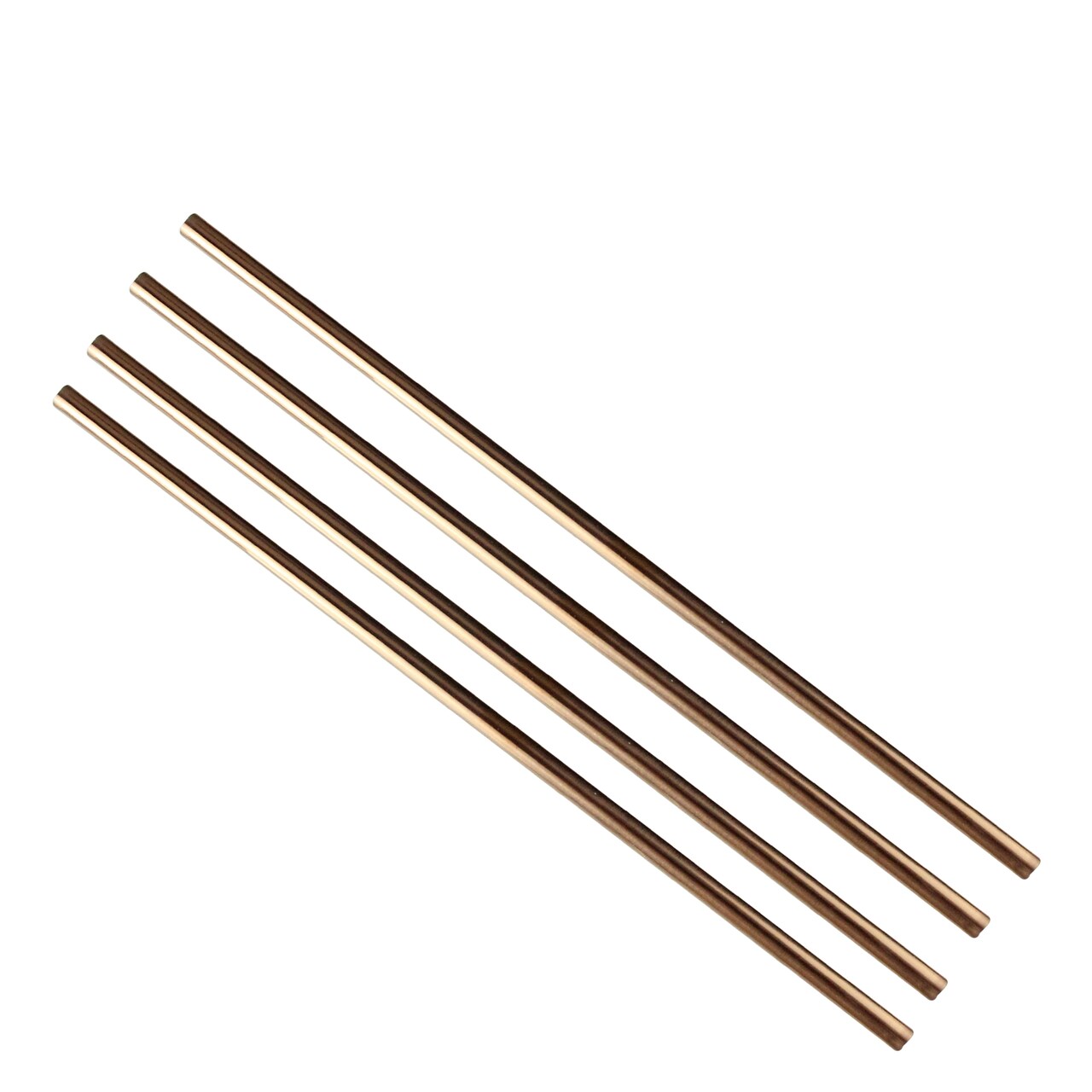 Wild Eye Set of 4 Handcrafted Antique Copper Stainless Steel Re-usable  Drinking Straws 8.5